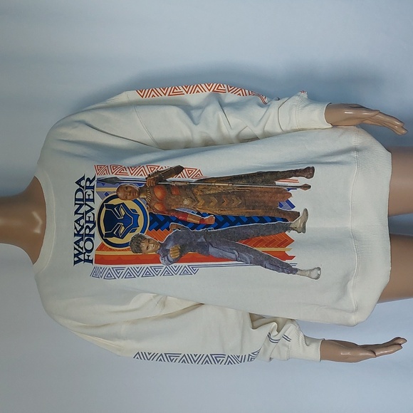 Marvel Sweaters - Marvel‎ black panther wakanda forever women's cream Sweatshirts size XS